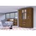 Guarda Roupa 6 Portas Hugh Castanho Wood com Espelho