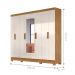 Guarda Roupa 8 Portas Com Espelho Superagui Freijó Off White