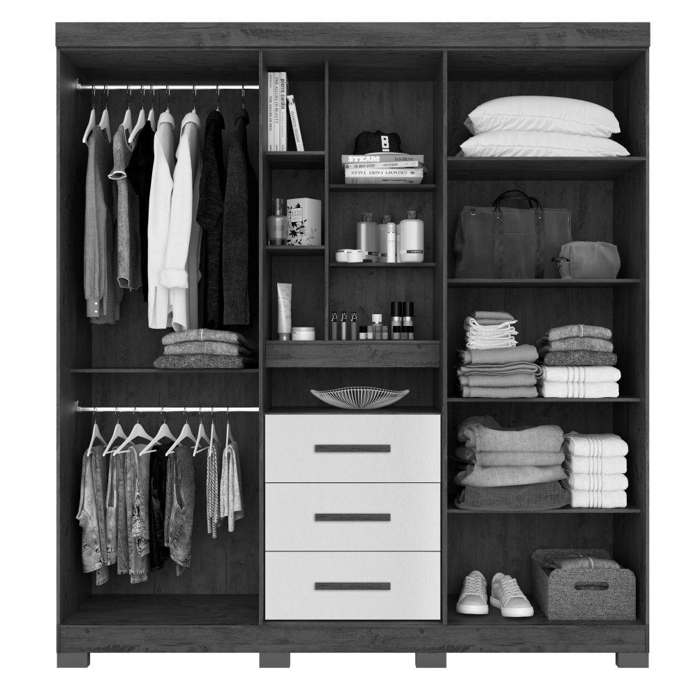 Guarda Roupa Audrey Castanho Wood