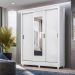 Guarda Roupa Casal 3 portas deslizante com espelho Branco Bolivia - Moval