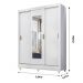 Guarda Roupa Casal 3 portas deslizante com espelho Branco Bolivia - Moval