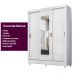 Guarda Roupa Casal 3 portas deslizante com espelho Branco Bolivia - Moval