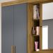 Guarda Roupa Casal 5 Portas 9070 Freijo Cinza Moval