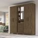 Guarda Roupa Casal 5 Portas 9073 Castanho Wood Moval