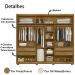 Guarda Roupa Casal 6 Portas 4 Gav 0340 Freijo Off White Moval