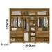 Guarda Roupa Casal 6 Portas 4 Gav 0340 Freijo Off White Moval