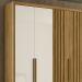 Guarda Roupa Casal 6 Portas 4 Gav 0340 Freijo Off White Moval