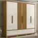 Guarda Roupa Casal 6 Portas 5 Gav 0330 Freijo Off White Moval