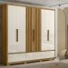 Guarda Roupa Casal 6 Portas 5 Gav 0330 Freijo Off White Moval