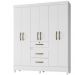 Guarda Roupa Casal 6 Portas 8684 Branco Moval