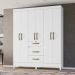 Guarda Roupa Casal 6 Portas 8684 Branco Moval