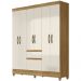 Guarda Roupa Casal 6 Portas 8990 Freijo Off White Moval