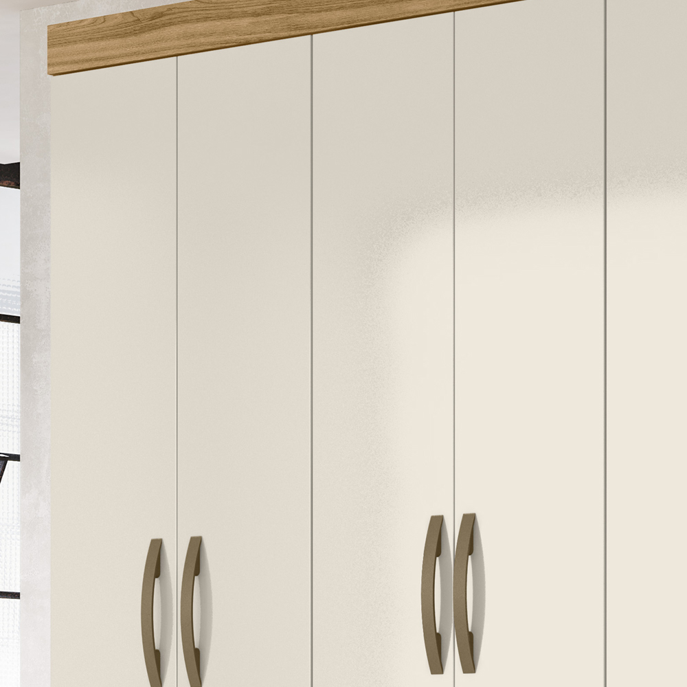 Guarda Roupa Casal 6 Portas 8990 Freijo Off White Moval