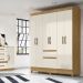 Guarda Roupa Casal 6 Portas 8990 Freijo Off White Moval