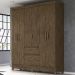 Guarda Roupa Casal 6 Portas 8993 Castanho Wood Moval
