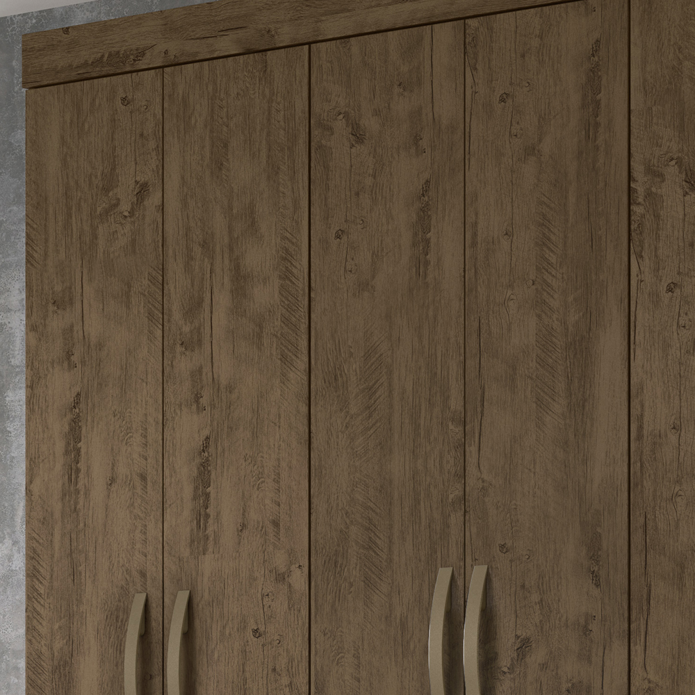Guarda Roupa Casal 6 Portas 8993 Castanho Wood Moval