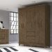 Guarda Roupa Casal 6 Portas 8993 Castanho Wood Moval
