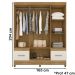 Guarda Roupa Casal 6 Portas 9120 Freijo Off White Moval