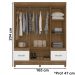 Guarda Roupa Casal 6 Portas 9120 Naturale Branco Moval