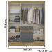 Guarda Roupa Casal 6 Portas Com Espelho 8680 Freijo Cinza Moval