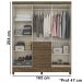 Guarda Roupa Casal 6 Portas Com Espelho 8683 Castanho Wood Moval
