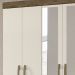 Guarda Roupa Casal 6 Portas Com Espelho 8683 Castanho Wood Off White Moval