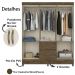 Guarda Roupa Casal 6 Portas Com Espelho 8993 Castanho Wood Moval