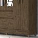 Guarda Roupa Casal 6 Portas Com Espelho 8993 Castanho Wood Moval