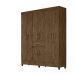 Guarda Roupa Casal 6 portas 1 gaveta Portugal - Castanho Wood