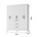 Guarda Roupa Casal 6 portas 3 gavetas Branco Itatiba - Moval