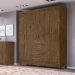 Guarda Roupa Casal 6 portas com 4 gavetas New Avaí - Castanho Wood