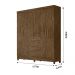 Guarda Roupa Casal 6 portas com 4 gavetas New Avaí - Castanho Wood