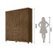 Guarda Roupa Casal 6 portas com 4 gavetas New Avaí - Castanho Wood