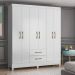 Guarda Roupa Casal 6 portas e 2 gavetas Branco Panamá - Moval