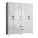 Guarda Roupa Casal 6 portas e 2 gavetas Branco Panamá - Moval