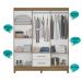 Guarda Roupa Casal 6 portas e 2 gavetas Panamá - Naturale / Branco