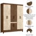 Guarda Roupa Casal 6P 165 cm Portugal Castanho Wood Avela Wood Moval 