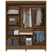 Guarda Roupa Casal 6P 165 cm Portugal Castanho Wood Avela Wood Moval 