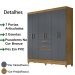 Guarda Roupa Casal 7 Portas 8970 Freijo Cinza Moval