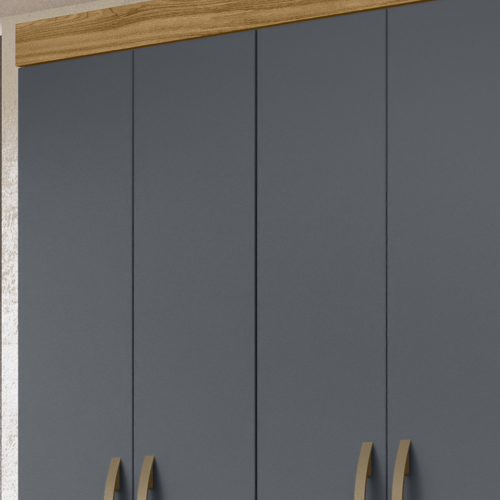 Guarda Roupa Casal 7 Portas 8970 Freijo Cinza Moval