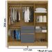 Guarda Roupa Casal 7 Portas Com Espelho 8970 Freijo Cinza Moval