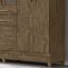 Guarda Roupa Casal 7 Portas Com Espelho 8973 Castanho Wood Moval