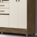 Guarda Roupa Casal 7 Portas Com Espelho 8973 Castanho Wood Off White Moval