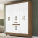 Guarda Roupa Casal 8 Portas 8350 Naturale Branco Moval