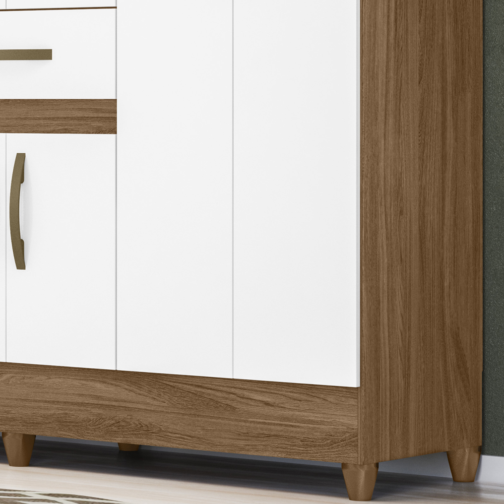 Guarda Roupa Casal 8 Portas 8350 Naturale Branco Moval
