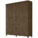 Guarda Roupa Casal 8 Portas 8353 Castanho Wood Moval