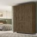 Guarda Roupa Casal 8 Portas 8353 Castanho Wood Moval
