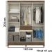 Guarda Roupa Casal 8 Portas 8358 Castanho Wood Avela Wood Moval
