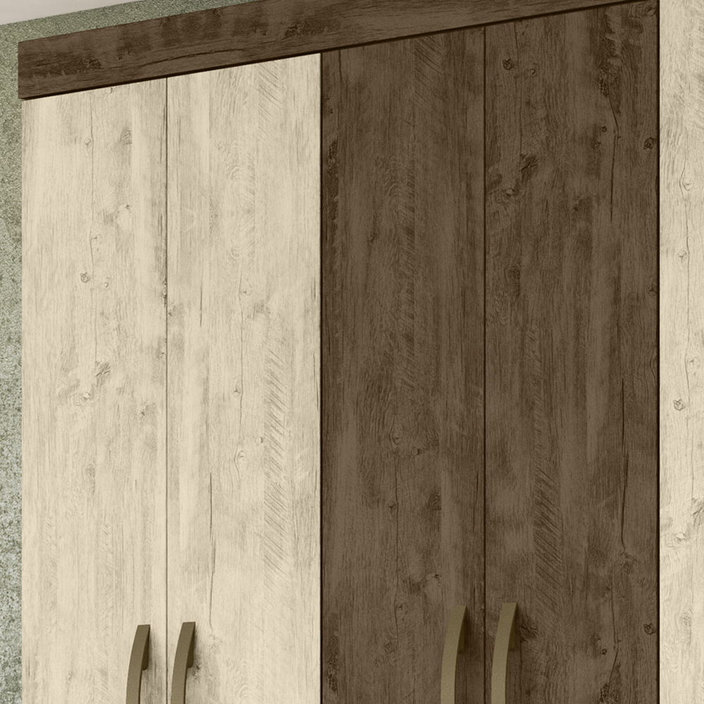 Guarda Roupa Casal 8 Portas 8358 Castanho Wood Avela Wood Moval