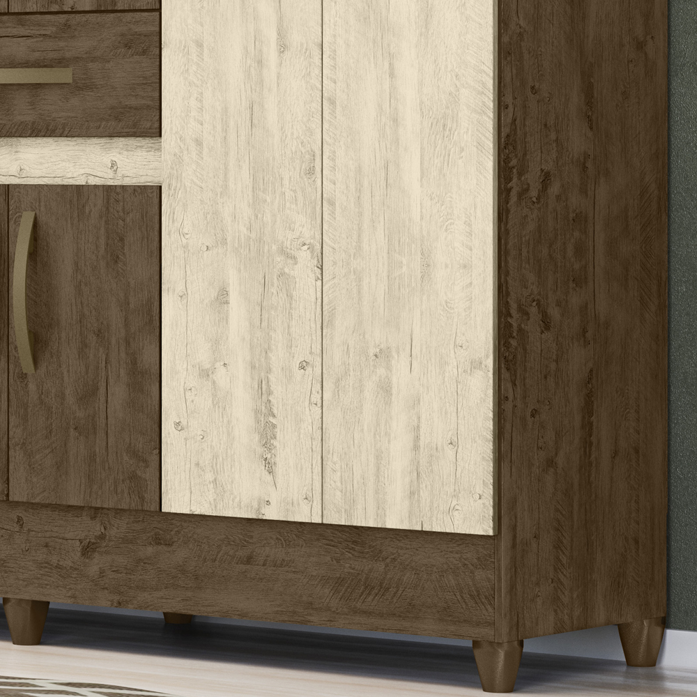 Guarda Roupa Casal 8 Portas 8358 Castanho Wood Avela Wood Moval